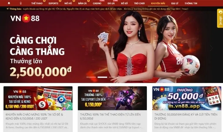 khuyến mãi VN88